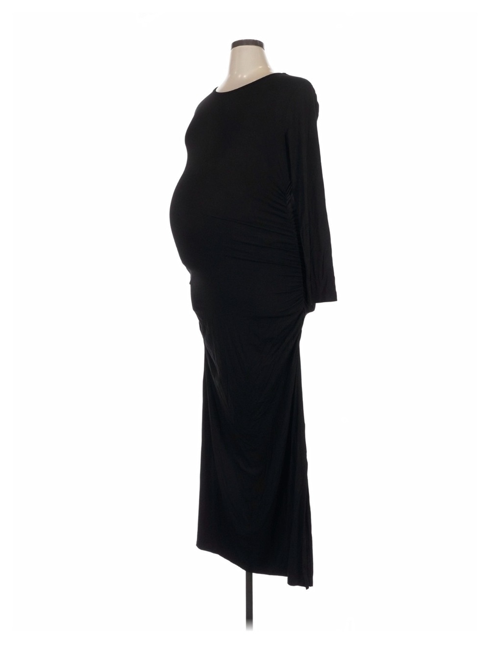 NOM Maternity Black Long Sleeve Maxi Dress
